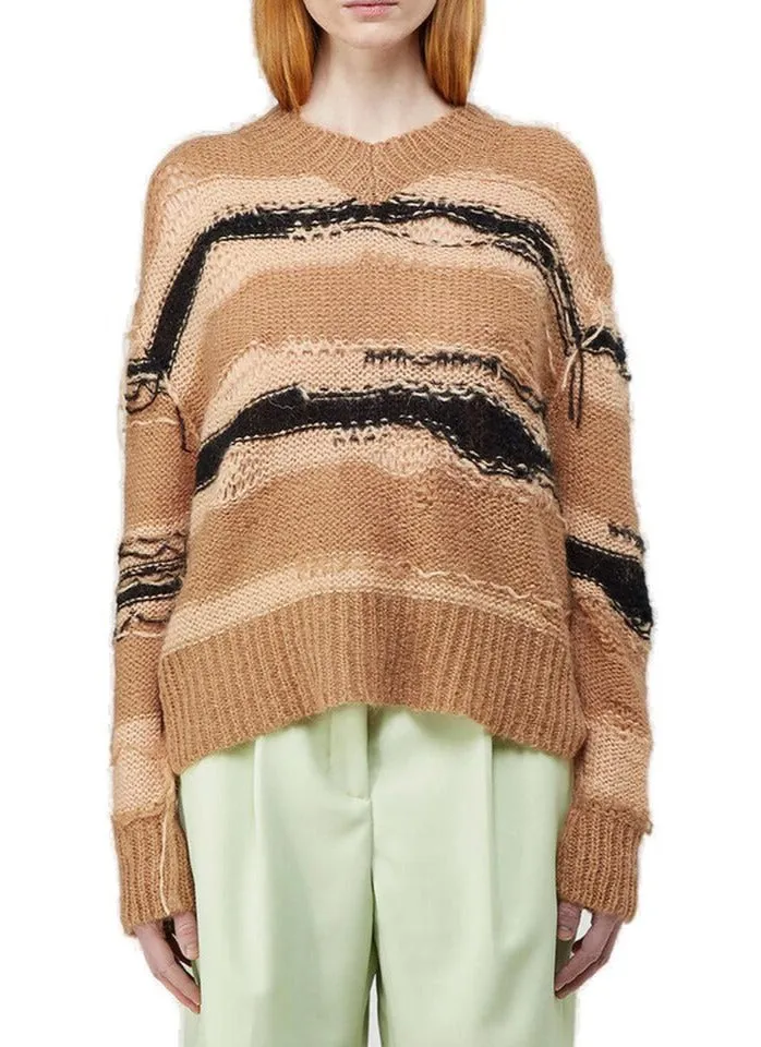 Acne Studios Keren Striped Knitted Sweater