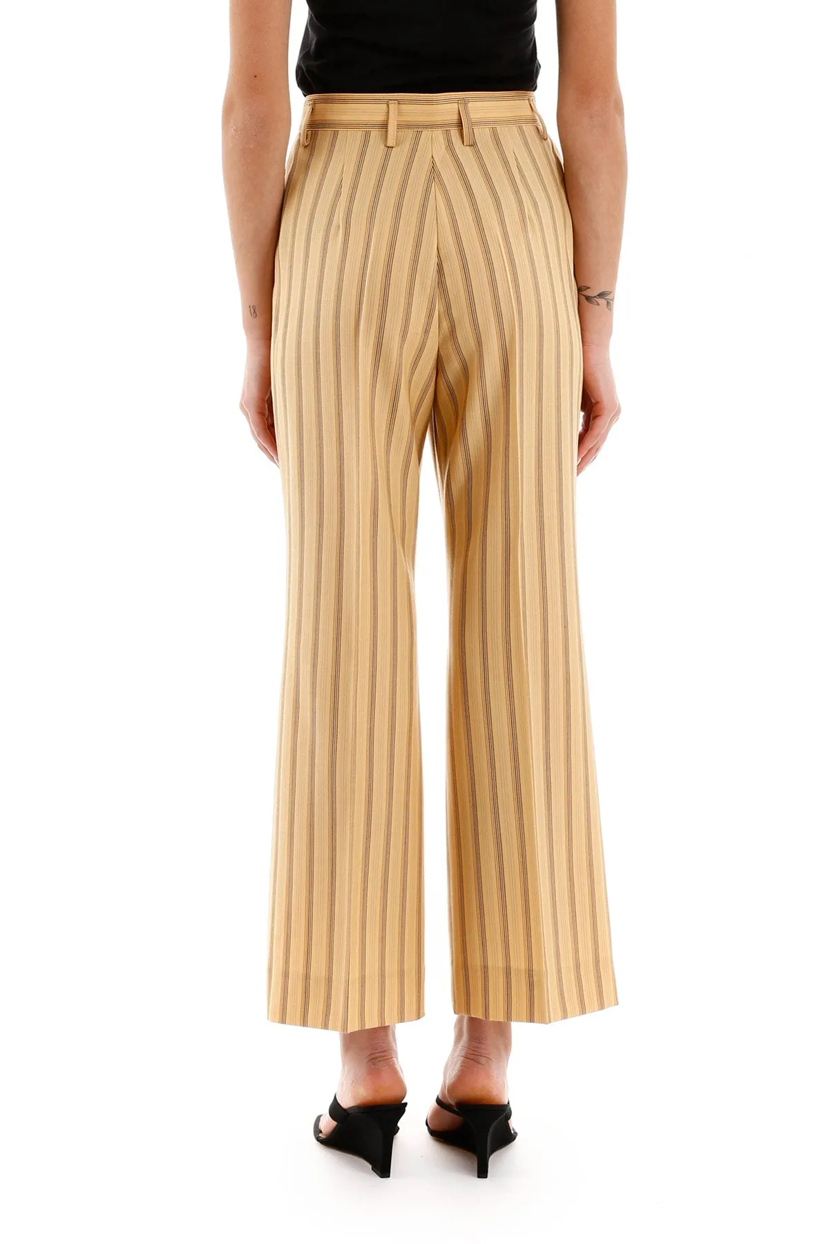 Acne Studios Striped Cropped Trousers