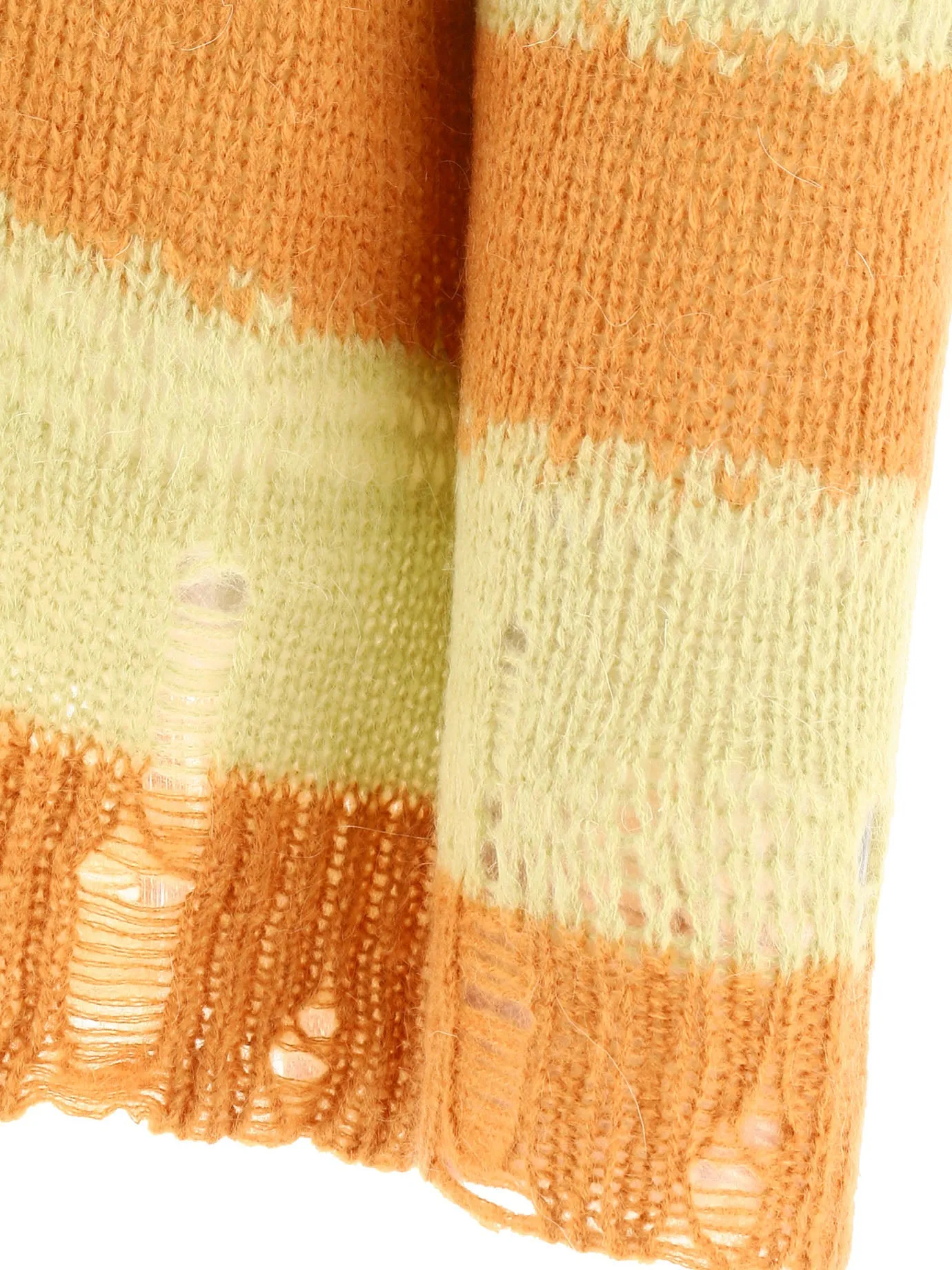 Acne Studios Striped Distressed Knit Jumper