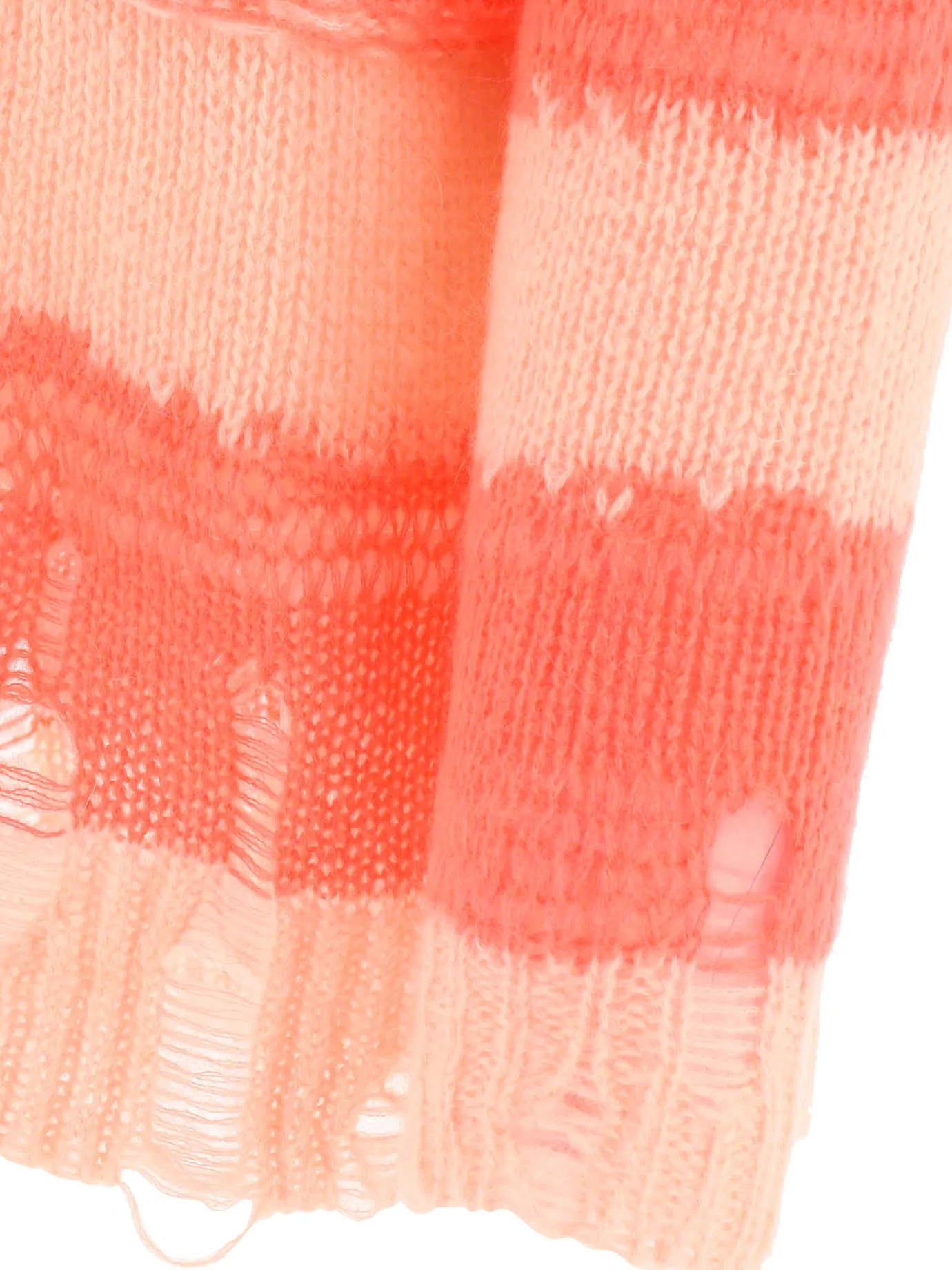 Acne Studios Striped Distressed Knit Jumper
