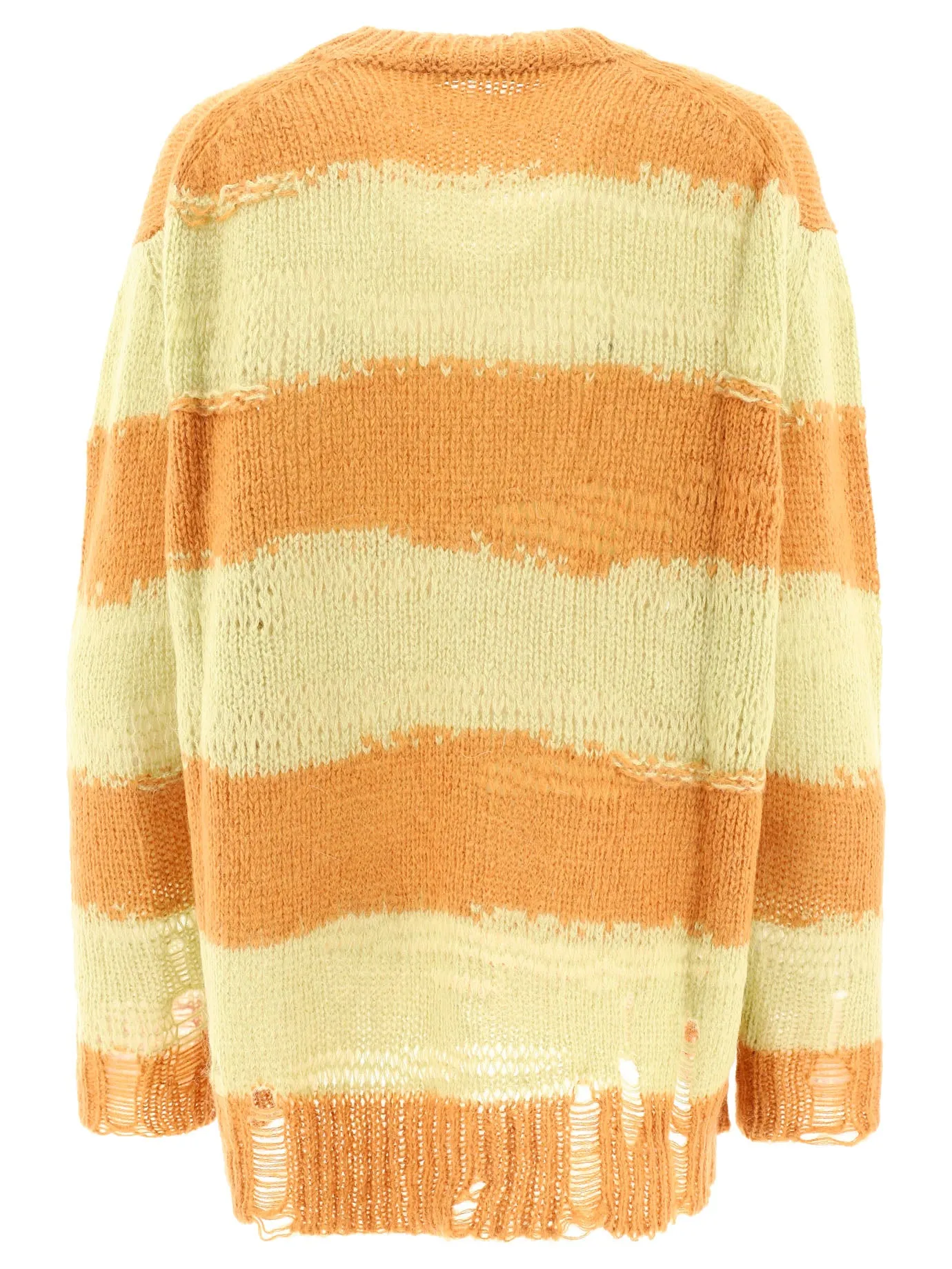 Acne Studios Striped Distressed Knit Jumper