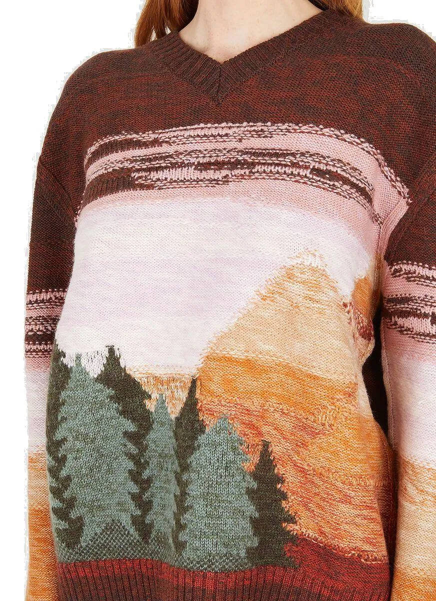 Acne Studios V-Neck Intarsia Sweater