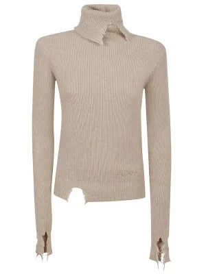 Alanui Sierra Eco Ribbed Knit Turtleneck Sweater