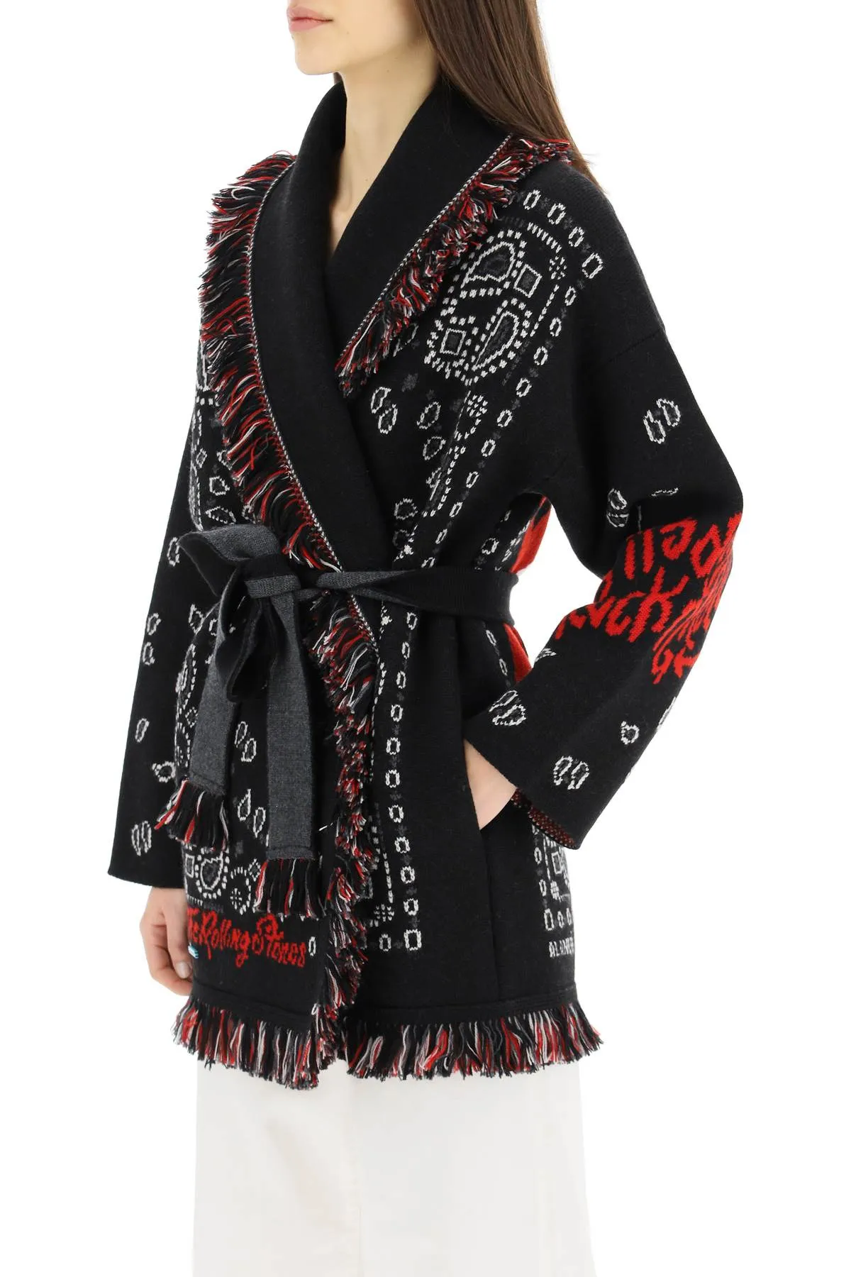 Alanui Tie Waist Knit Cardigan