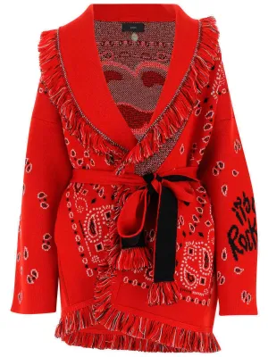 Alanui Tie Waist Knit Cardigan