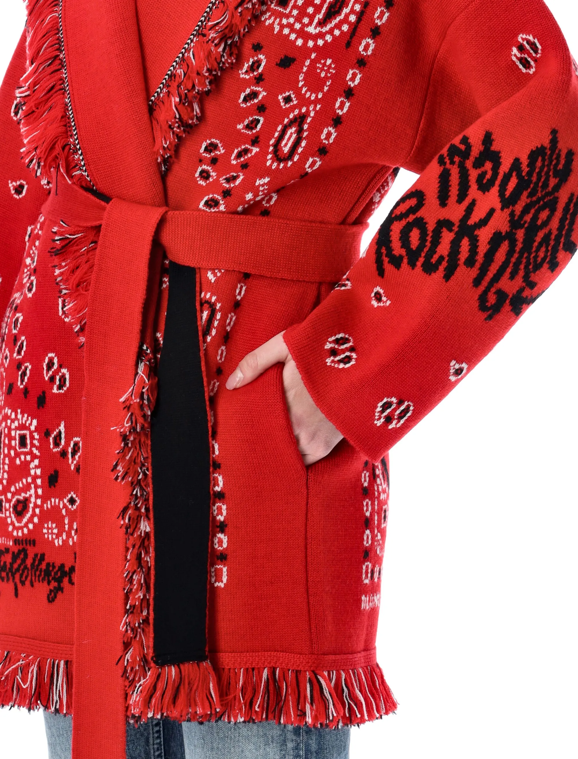 Alanui Tie Waist Knit Cardigan