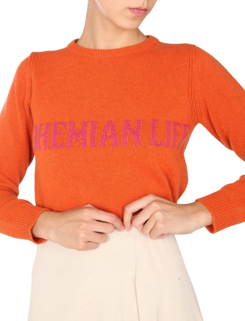 Alberta Ferretti Bohemian Life Crewneck Sweater