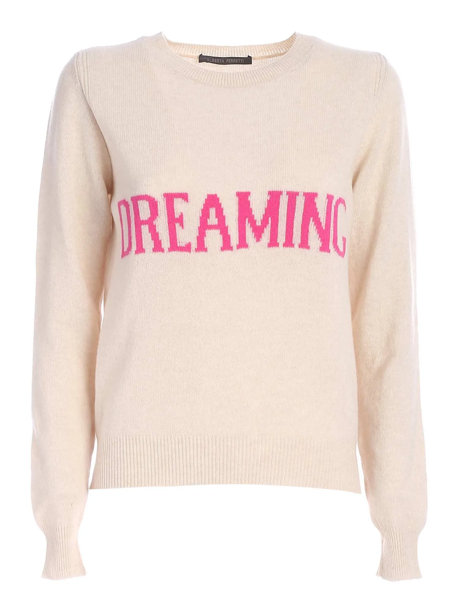 Alberta Ferretti Logo Intarsia Crewneck Sweater