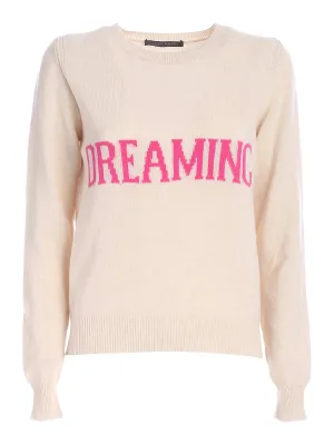 Alberta Ferretti Logo Intarsia Crewneck Sweater