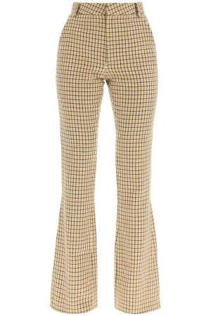 Alessandra Rich Checked Bootcut Trousers