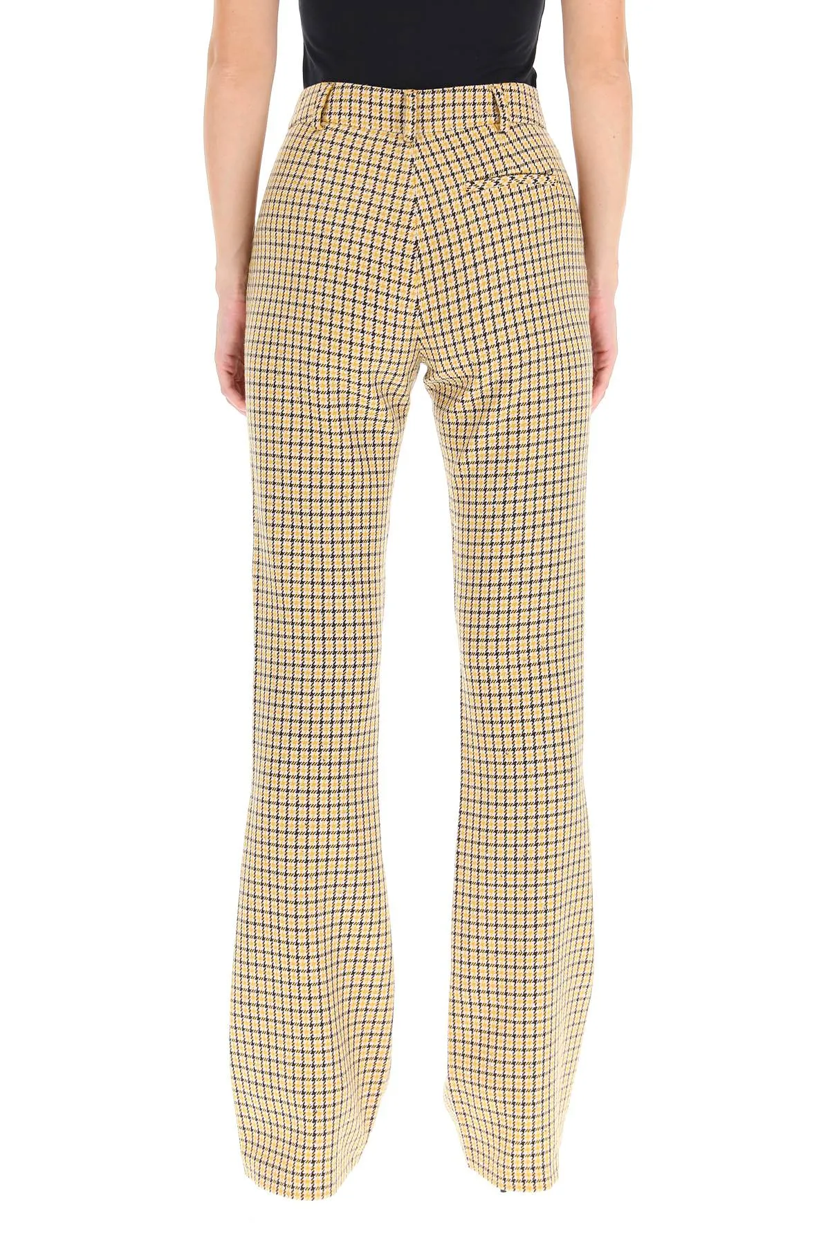 Alessandra Rich Checked Bootcut Trousers