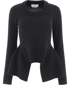 Alexander McQueen Asymmetric Hem Knit Sweater