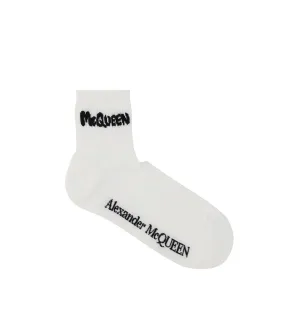 Alexander McQueen Graffiti Logo Intarsia Socks