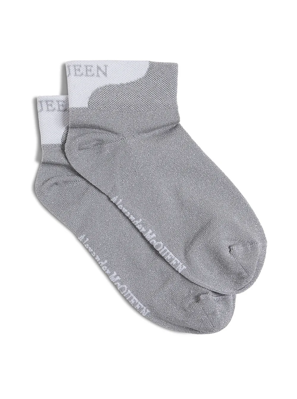 Alexander McQueen Logo Detailed Two-Tone Socks