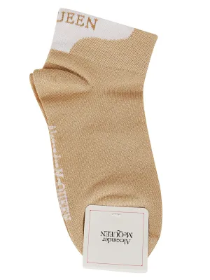 Alexander McQueen Logo Detailed Two-Tone Socks