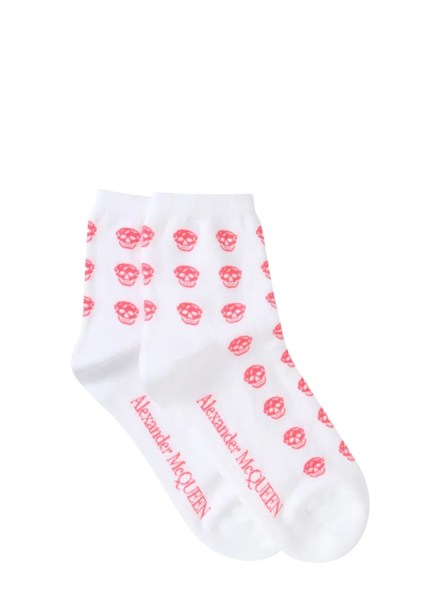 Alexander McQueen Logo Intarsia Crew Socks
