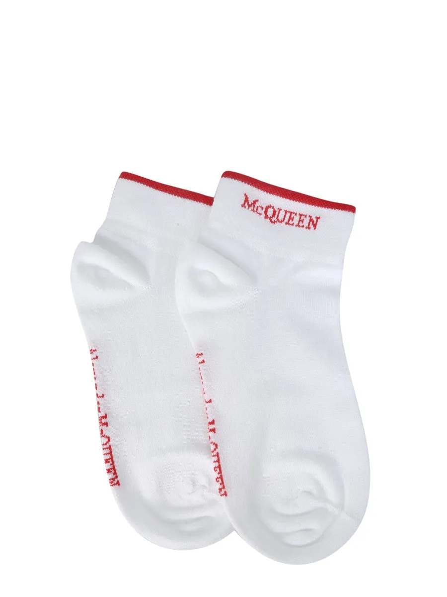 Alexander McQueen Logo Intarsia Socks