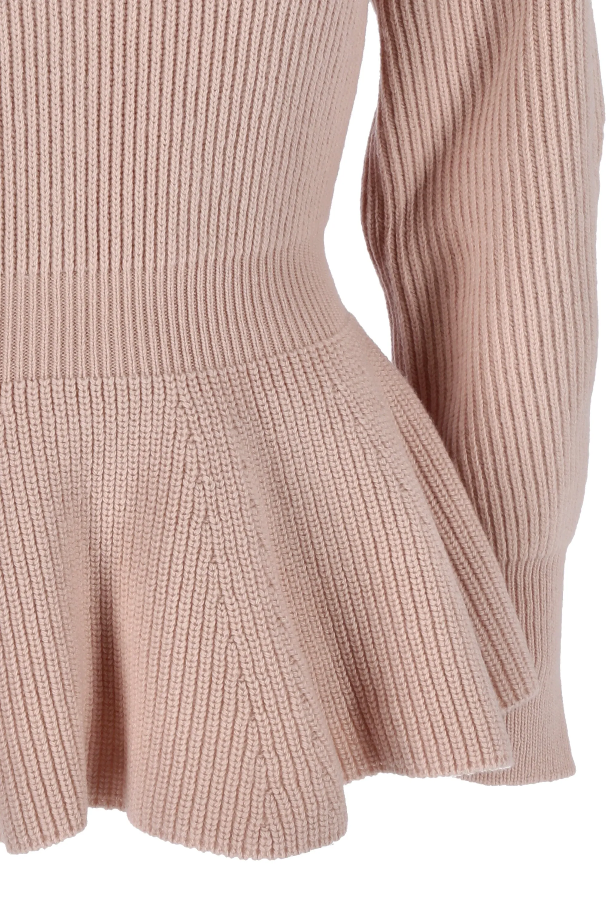 Alexander McQueen Peplum Long Sleeved Sweater