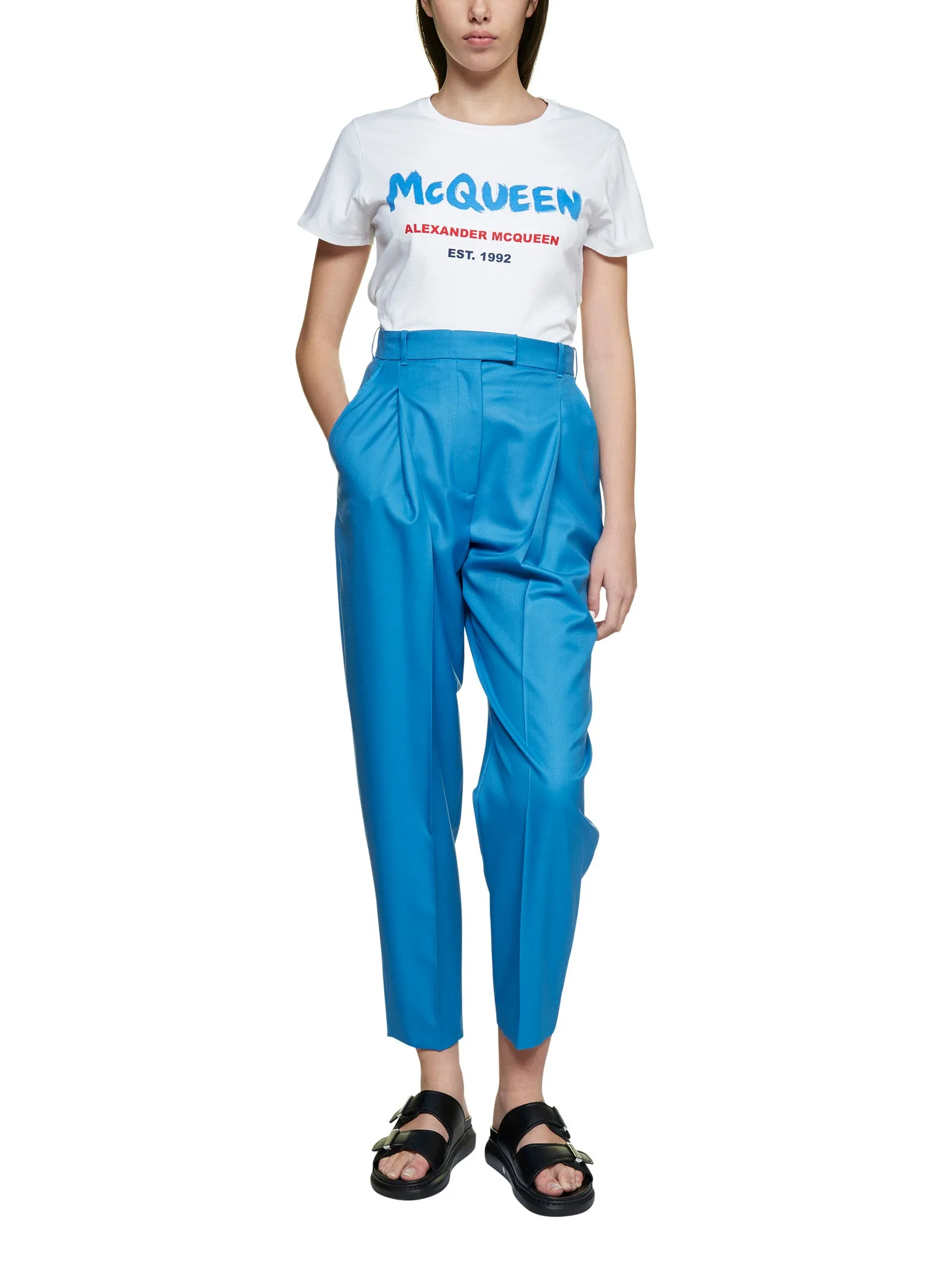 Alexander McQueen Pleated Peg Trousers
