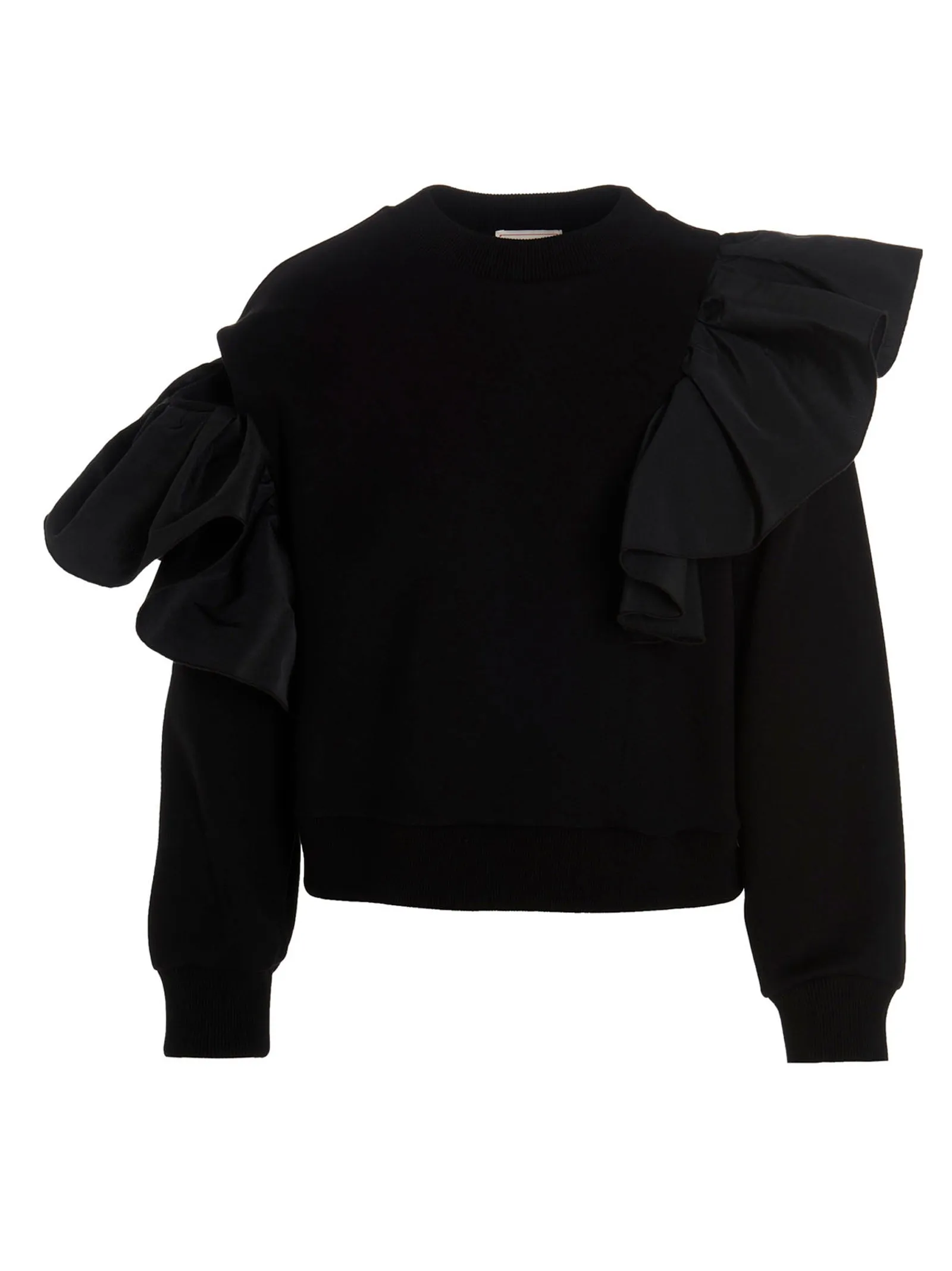 Alexander McQueen Ruffled Ribbed Sweater