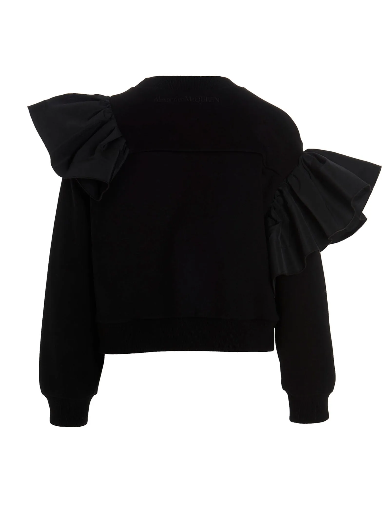Alexander McQueen Ruffled Ribbed Sweater