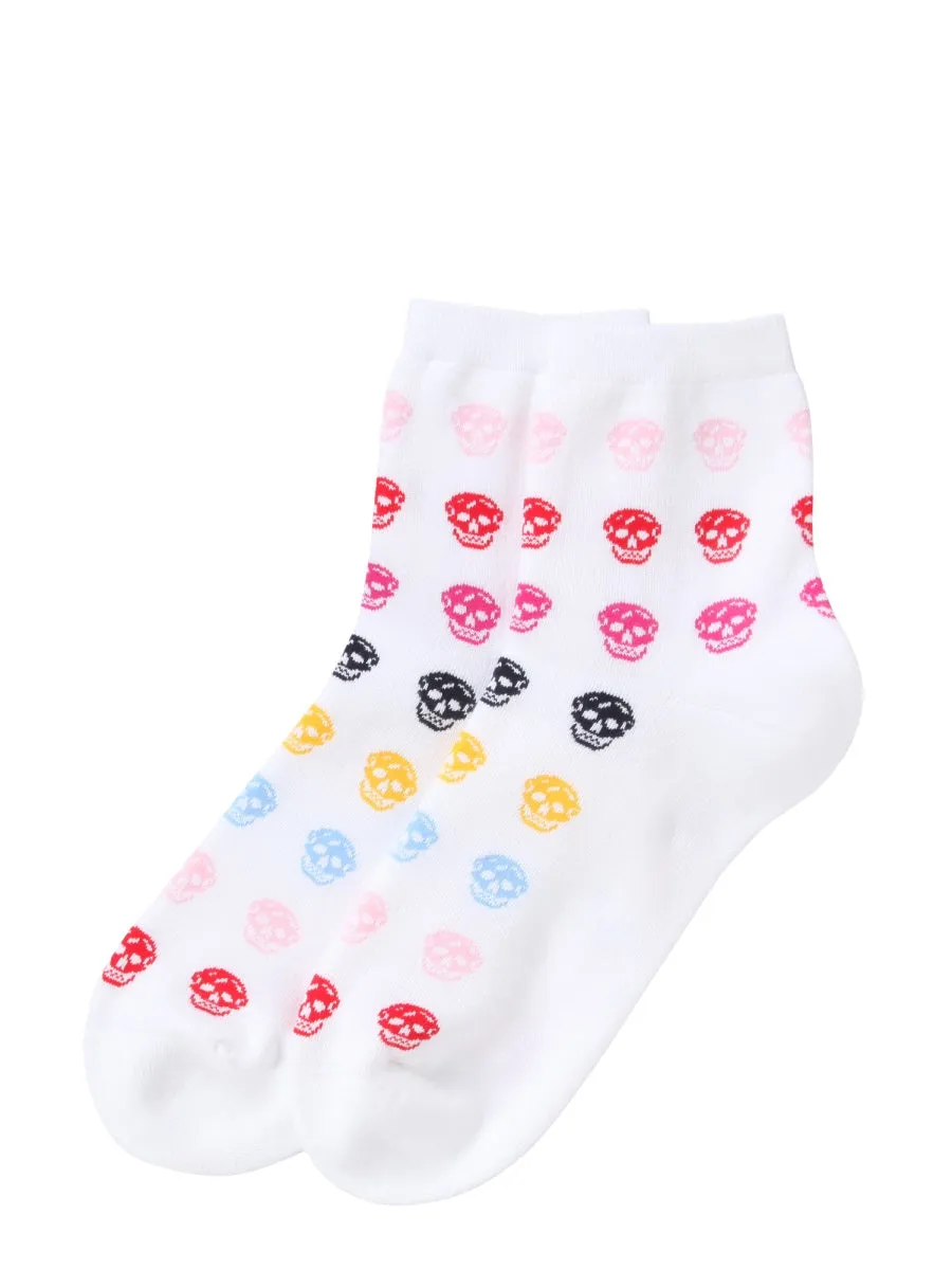 Alexander McQueen Skull Intarsia-Knit Socks