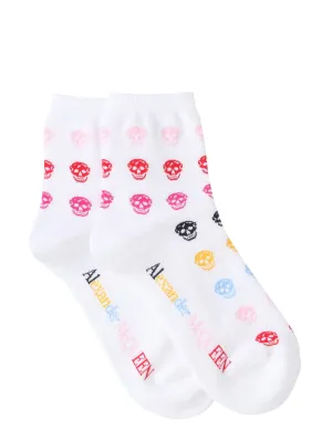 Alexander McQueen Skull Intarsia-Knit Socks