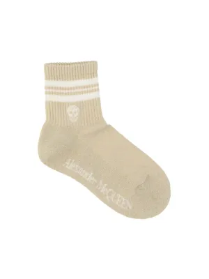 Alexander McQueen Skull Logo Intarsia Socks
