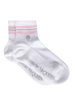 Alexander McQueen Skull Logo Intarsia Socks