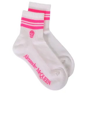 Alexander McQueen Skull Logo Intarsia Socks