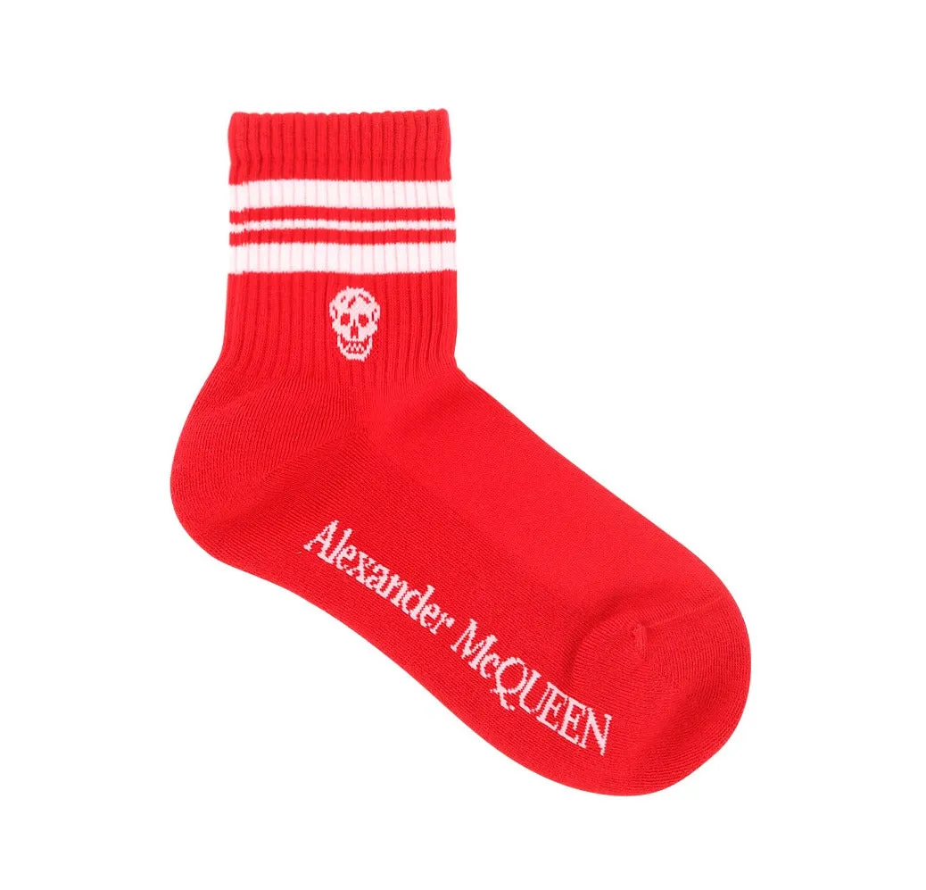 Alexander McQueen Skull Logo Intarsia Socks
