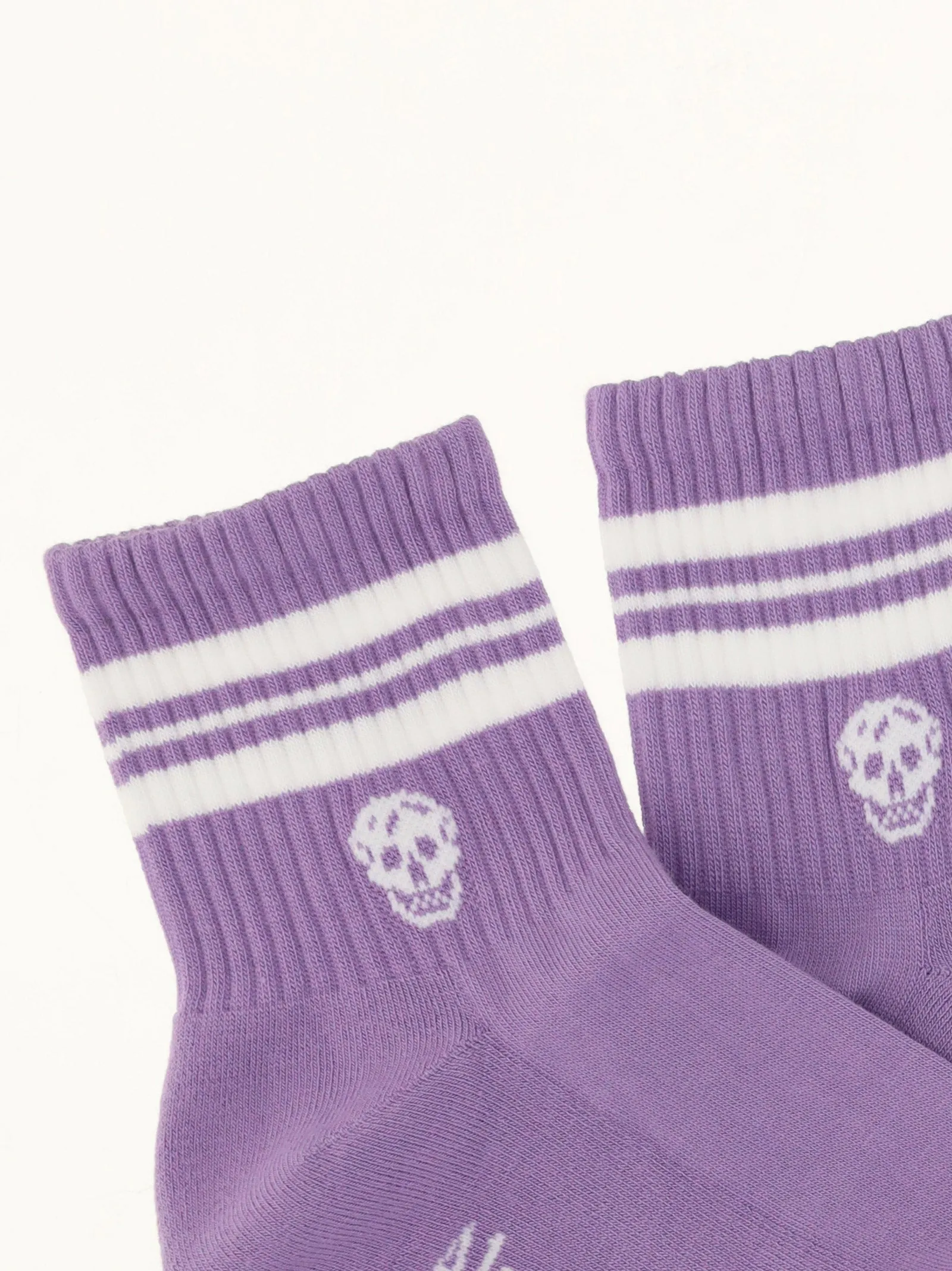 Alexander McQueen Striped Logo Intarsia-Knit Socks