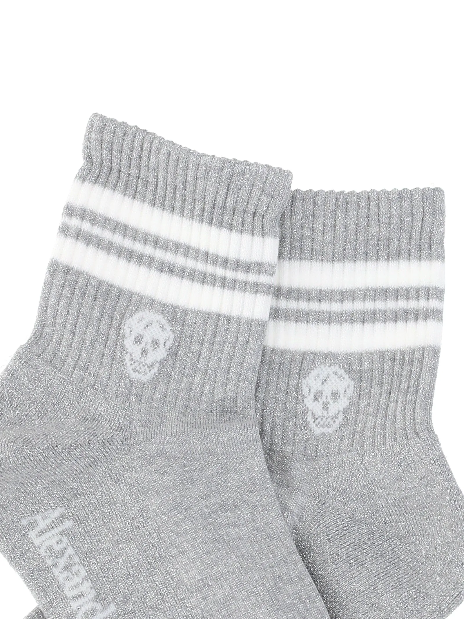 Alexander McQueen Striped Logo Intarsia-Knit Socks