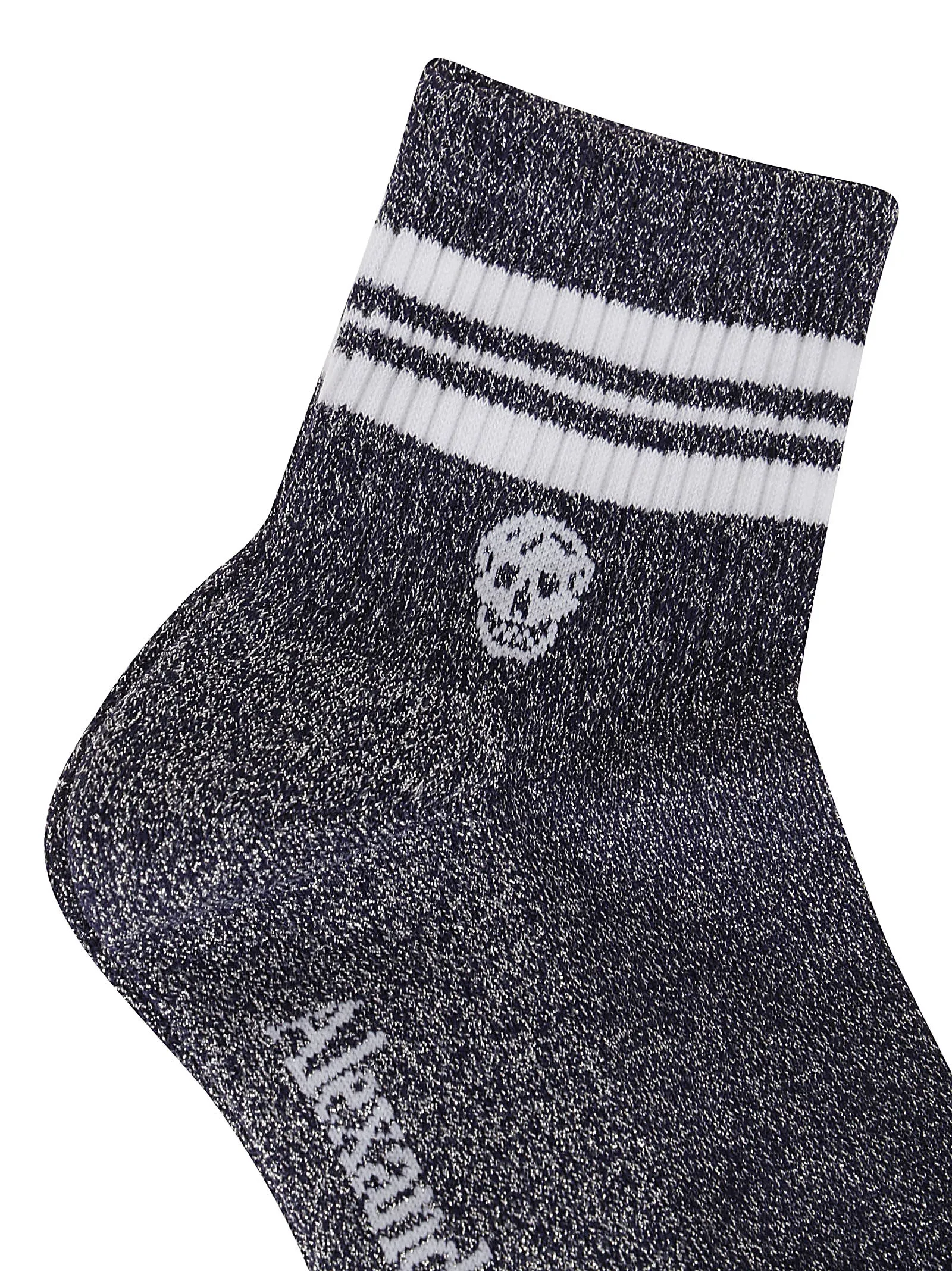 Alexander McQueen Striped Logo Intarsia-Knit Socks