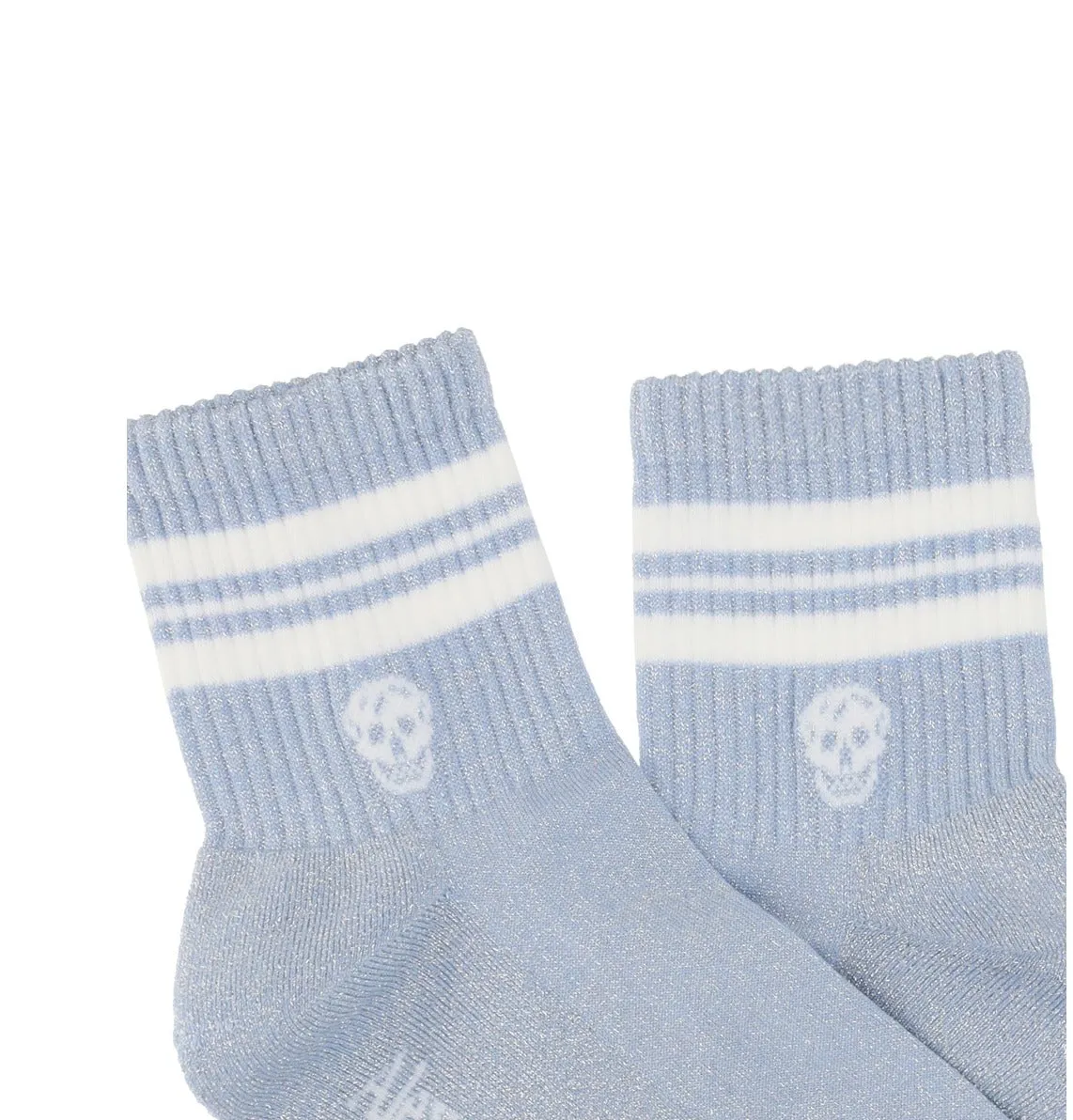 Alexander McQueen Striped Logo Intarsia-Knit Socks