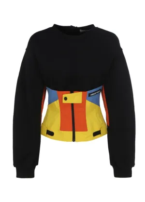 Ambush Colour-Block Panelled Bodice Detailed Sweater