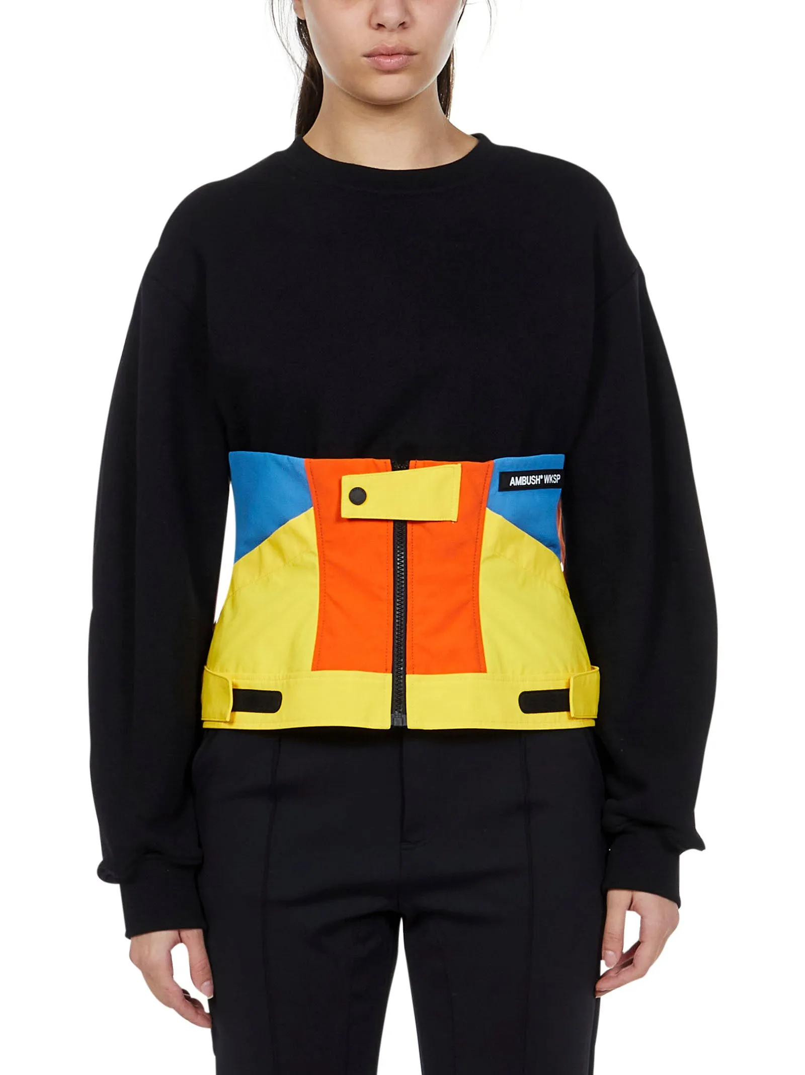 Ambush Colour-Block Panelled Bodice Detailed Sweater