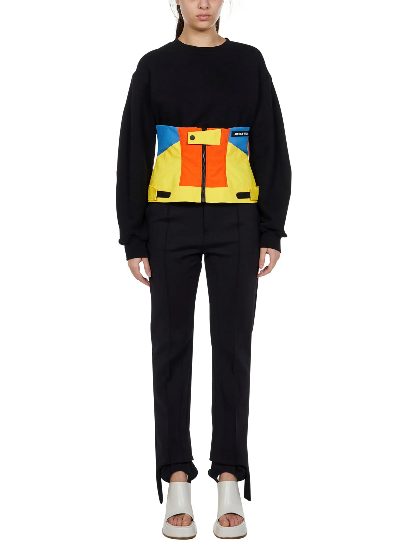 Ambush Colour-Block Panelled Bodice Detailed Sweater
