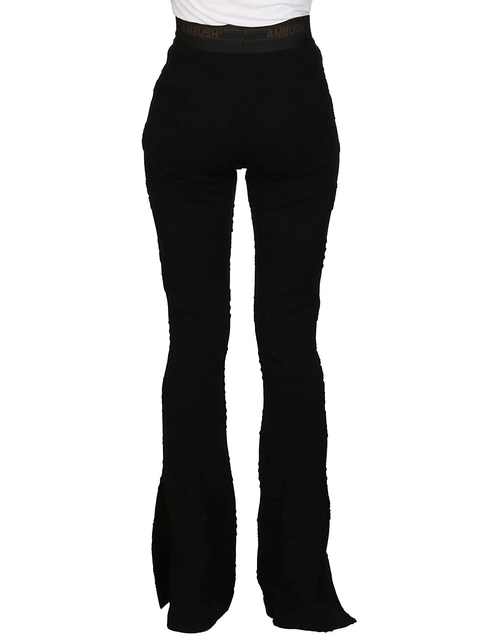 Ambush High Waist Logo-Waistband Trousers