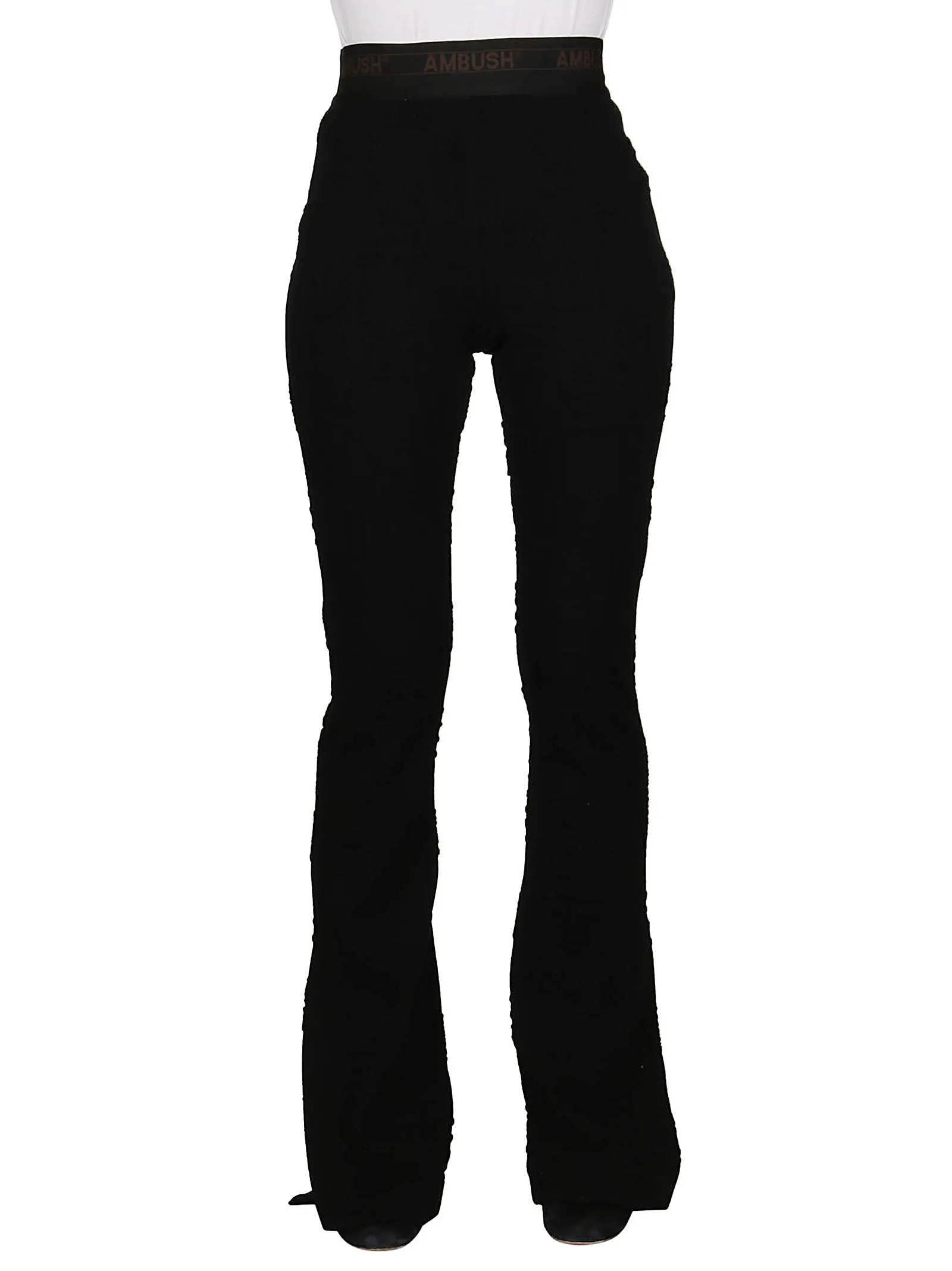 Ambush High Waist Logo-Waistband Trousers