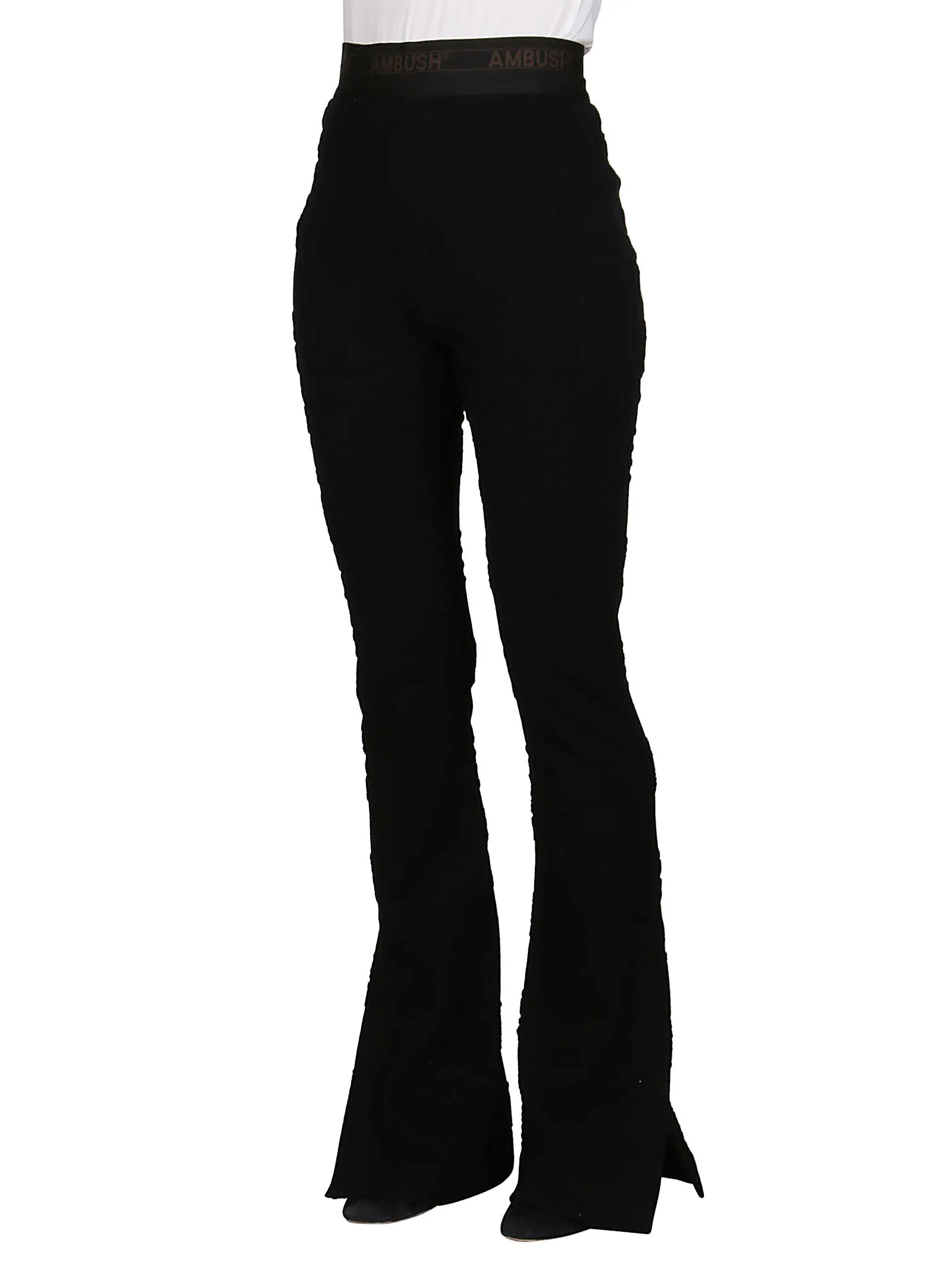 Ambush High Waist Logo-Waistband Trousers
