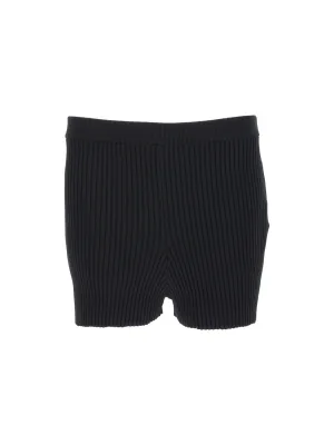 Ambush High Waist Ribbed Knit Shorts