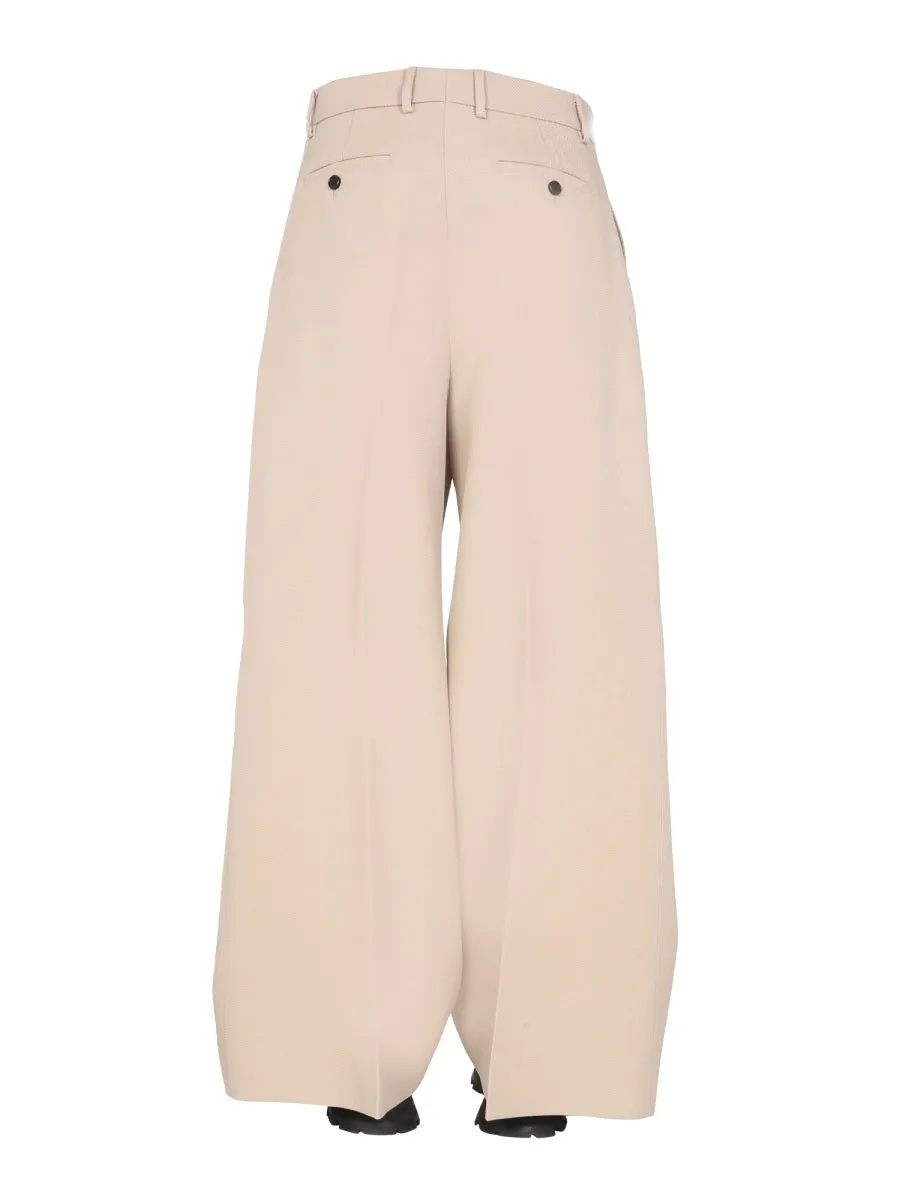 AMI Belted Wide-Leg Pants