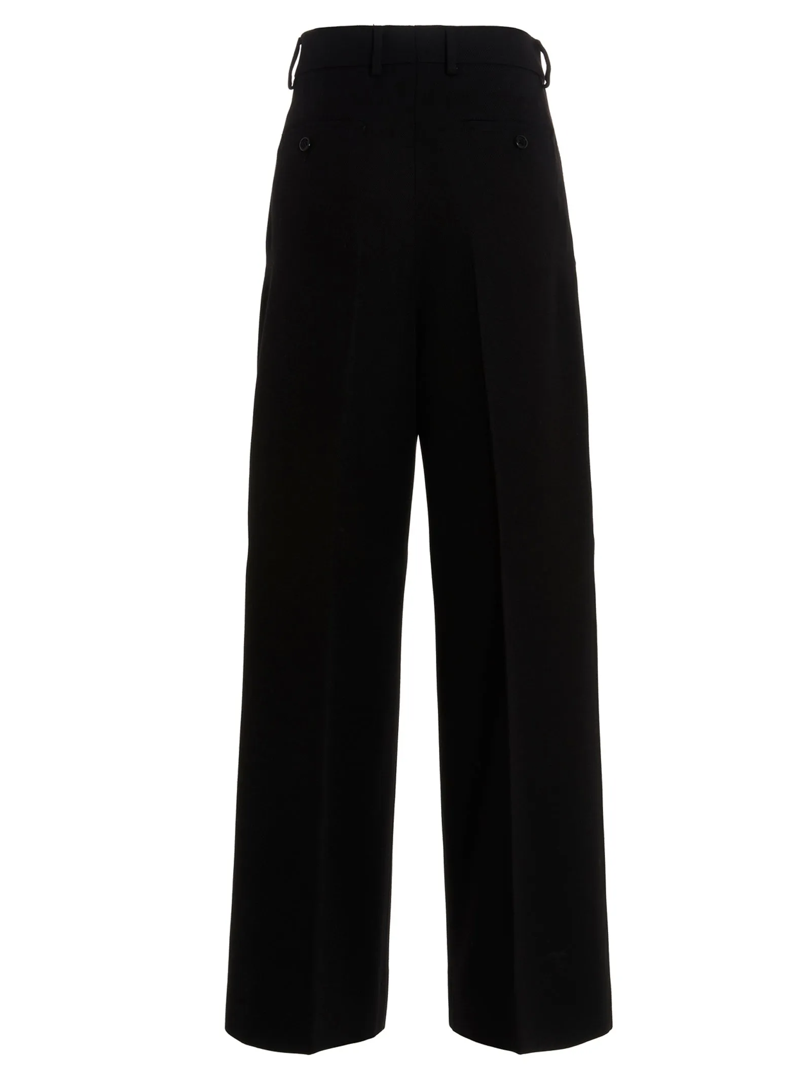 AMI Belted Wide-Leg Pants
