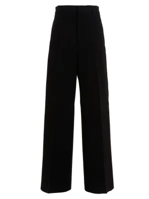 AMI Belted Wide-Leg Pants