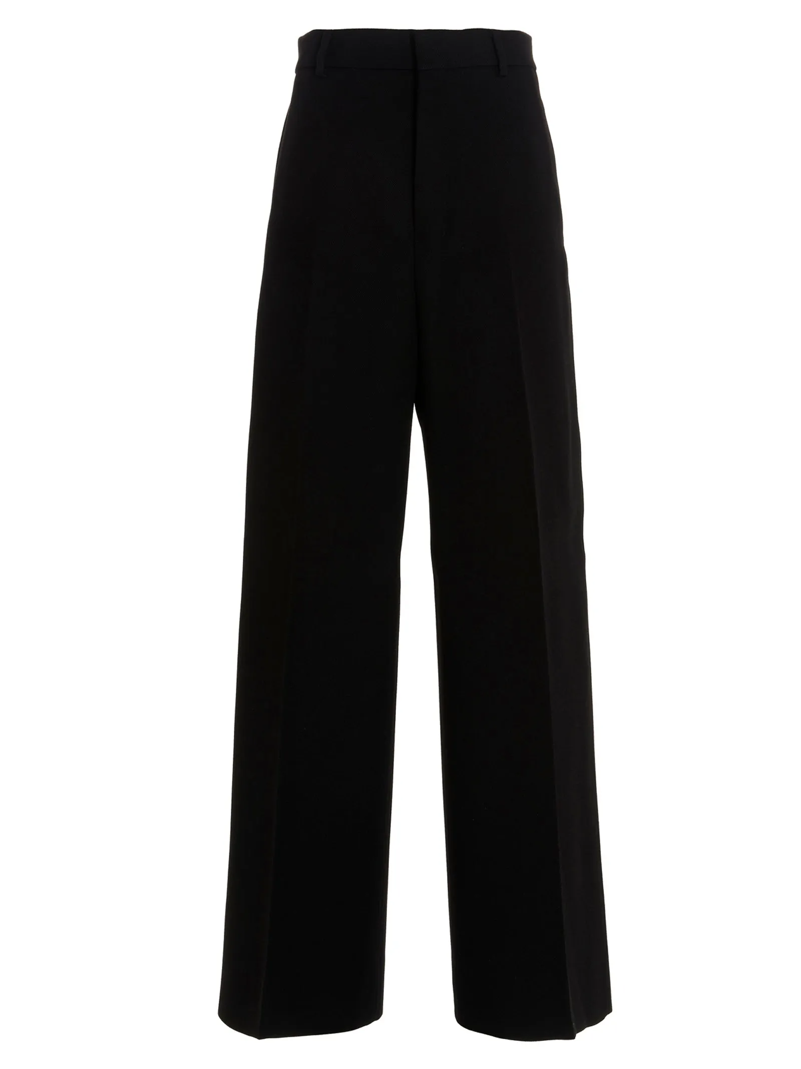 AMI Belted Wide-Leg Pants