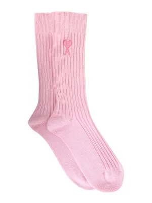 AMI Embroidered Logo Ribbed Socks