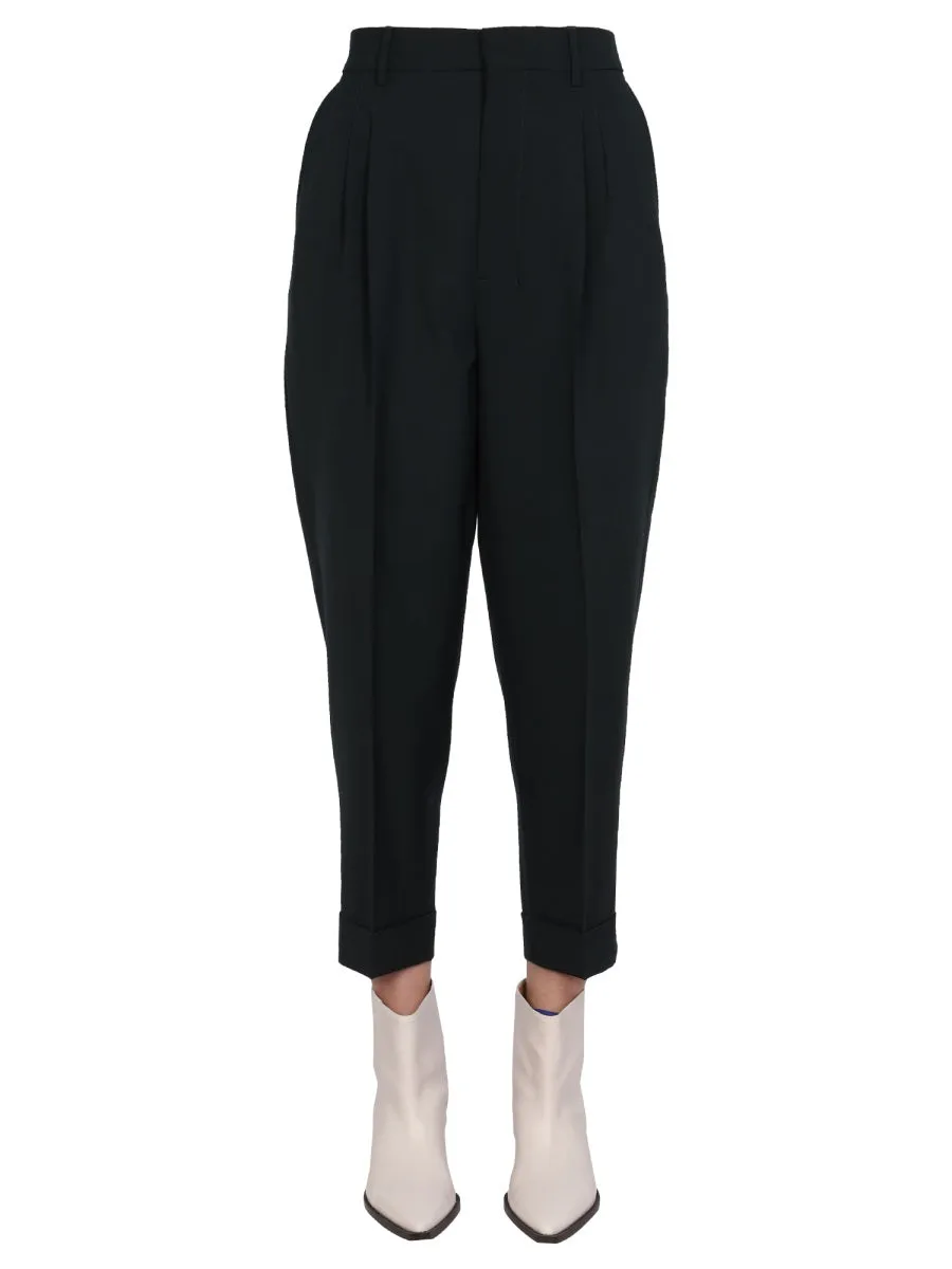 AMI High-Waisted Tailored Trousers