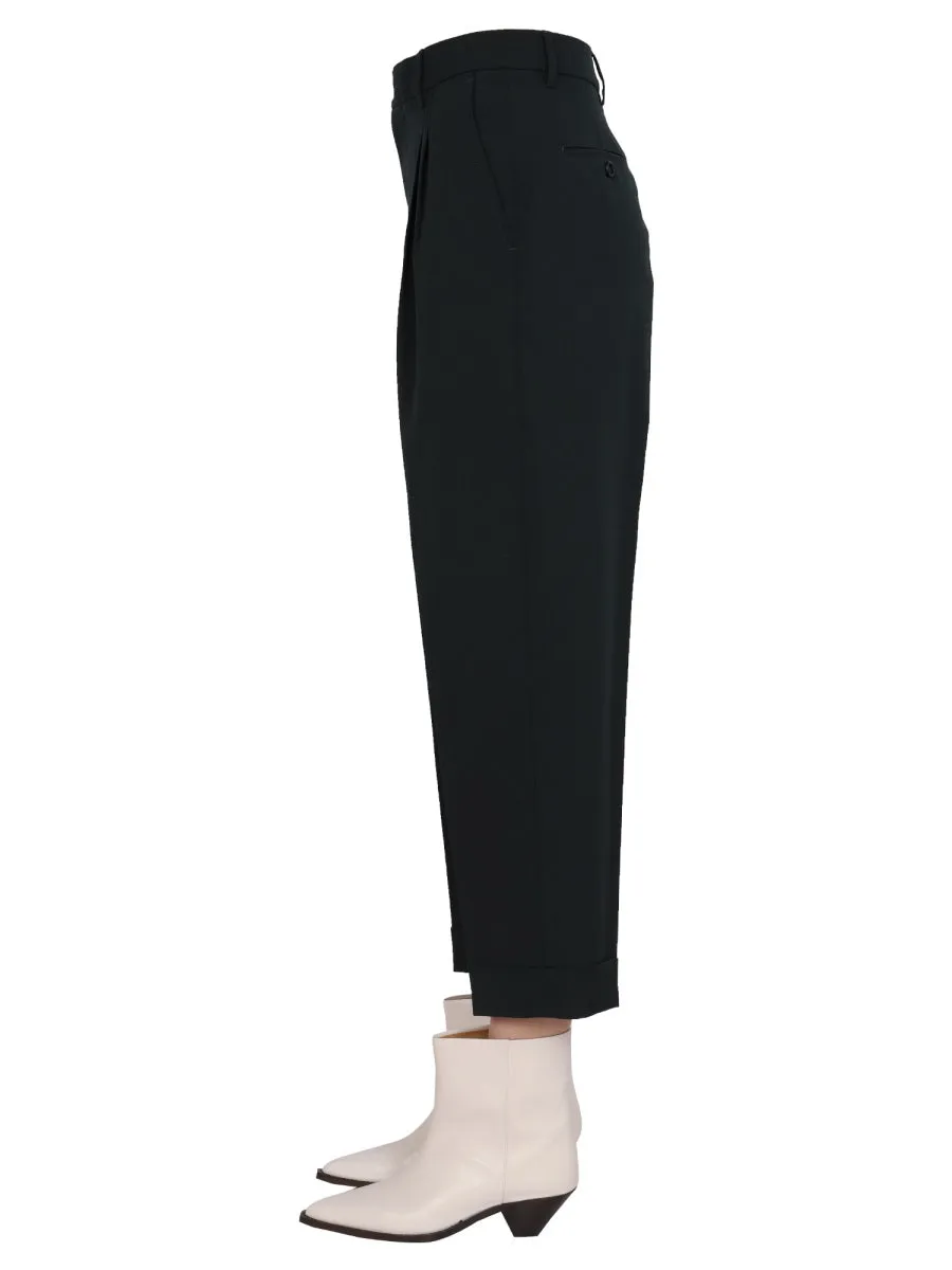 AMI High-Waisted Tailored Trousers