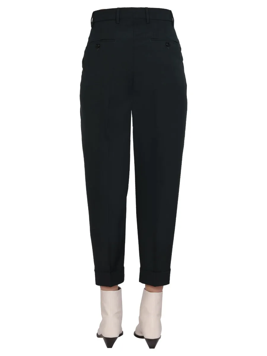 AMI High-Waisted Tailored Trousers